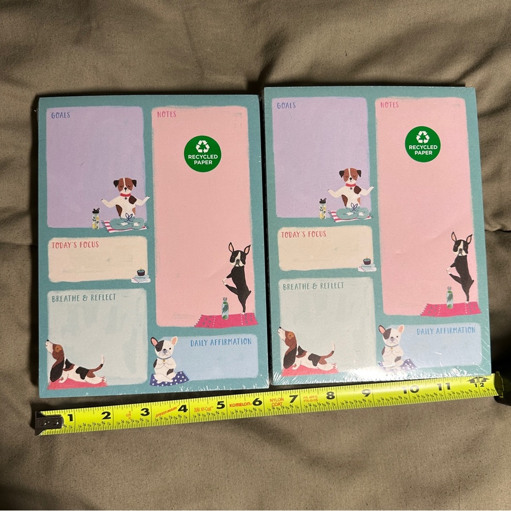 Daily writing notepads with dog theme